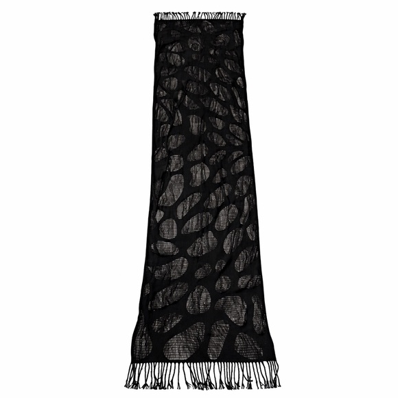 Issey Miyake Accessories - Issey Miyake FÊTE A-POC Inside Cutout Fringe Scarf Rare Avant Garde Mesh Wrap